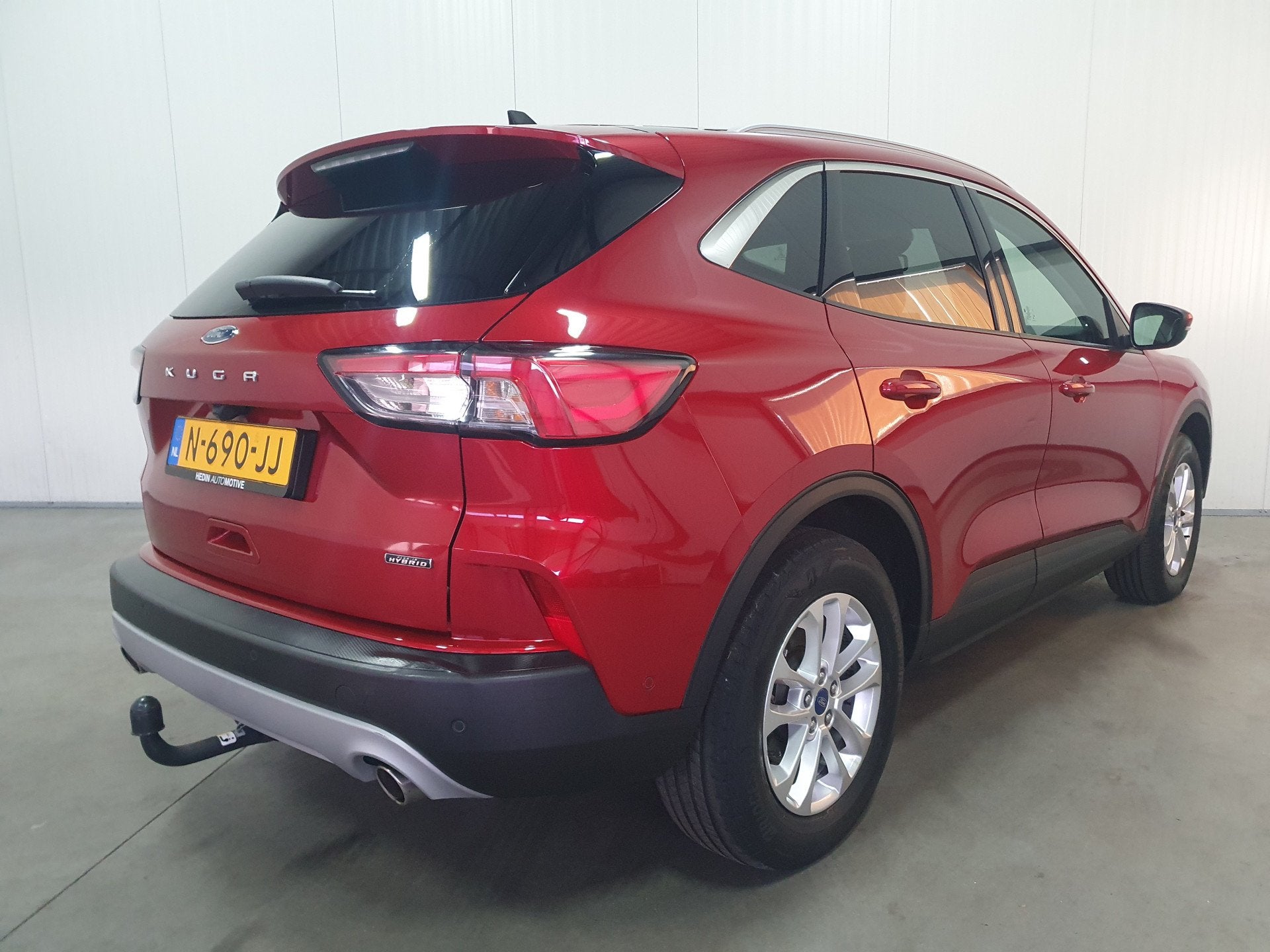 Ford Kuga 2.5 PHEV Titanium X PANO/NAVI/LED/H.LEDER/TRHAAK ., Auto's, Gebruikt, 4 cilinders, Leder en Stof, Grijs