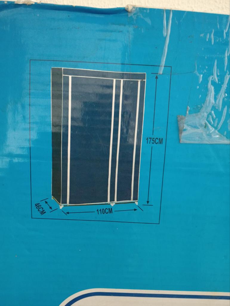 Opbergkast / Kledingkast - Blauw (175x110x46 cm), Huis en Inrichting, Kasten | Kledingkasten, Ophalen, Met plank(en), Nieuw, Metaal