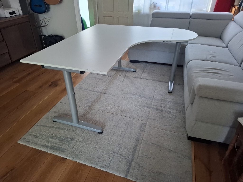 Ikea Bekant hoekbureau, Huis en Inrichting, Bureaus, Ophalen, Demontabel, 160 cm, Gebruikt