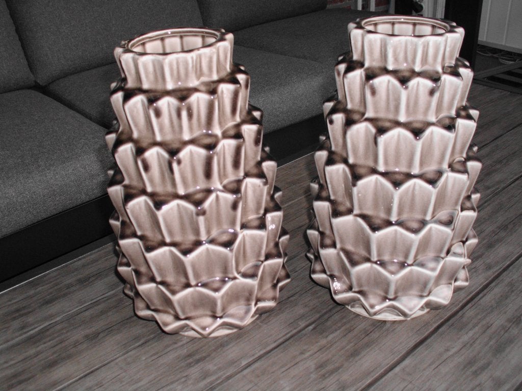 2 vazen, Ophalen, Bruin, 30 cm, Nieuw