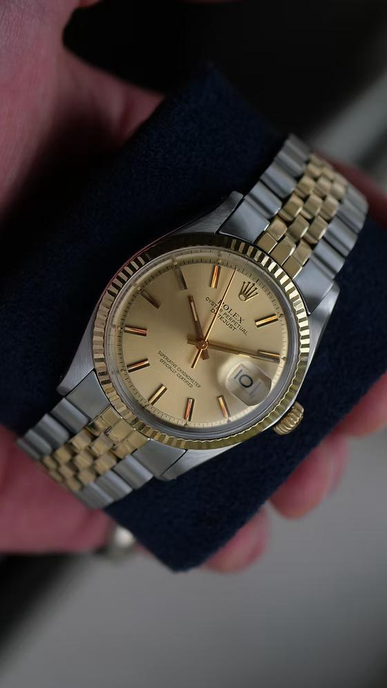 Rolex date just, Ophalen of Verzenden, Zo goed als nieuw, Goud, Rolex