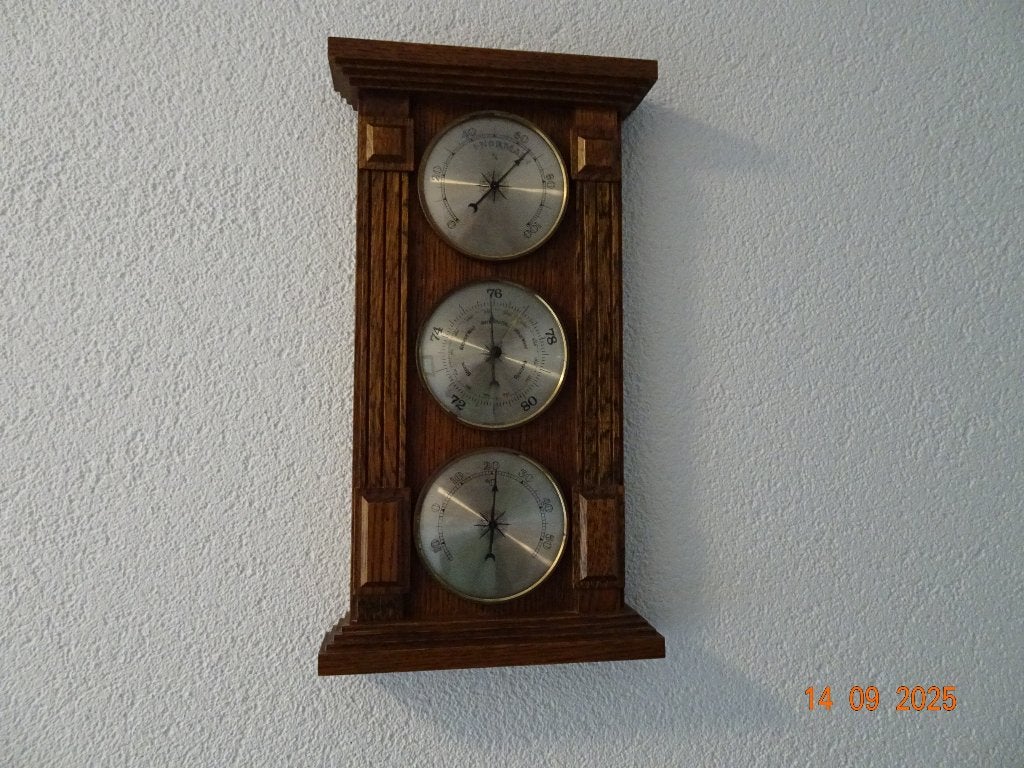 Barometer 3-delig, Audio, Tv en Foto, Ophalen of Verzenden, Zo goed als nieuw, Weerstation