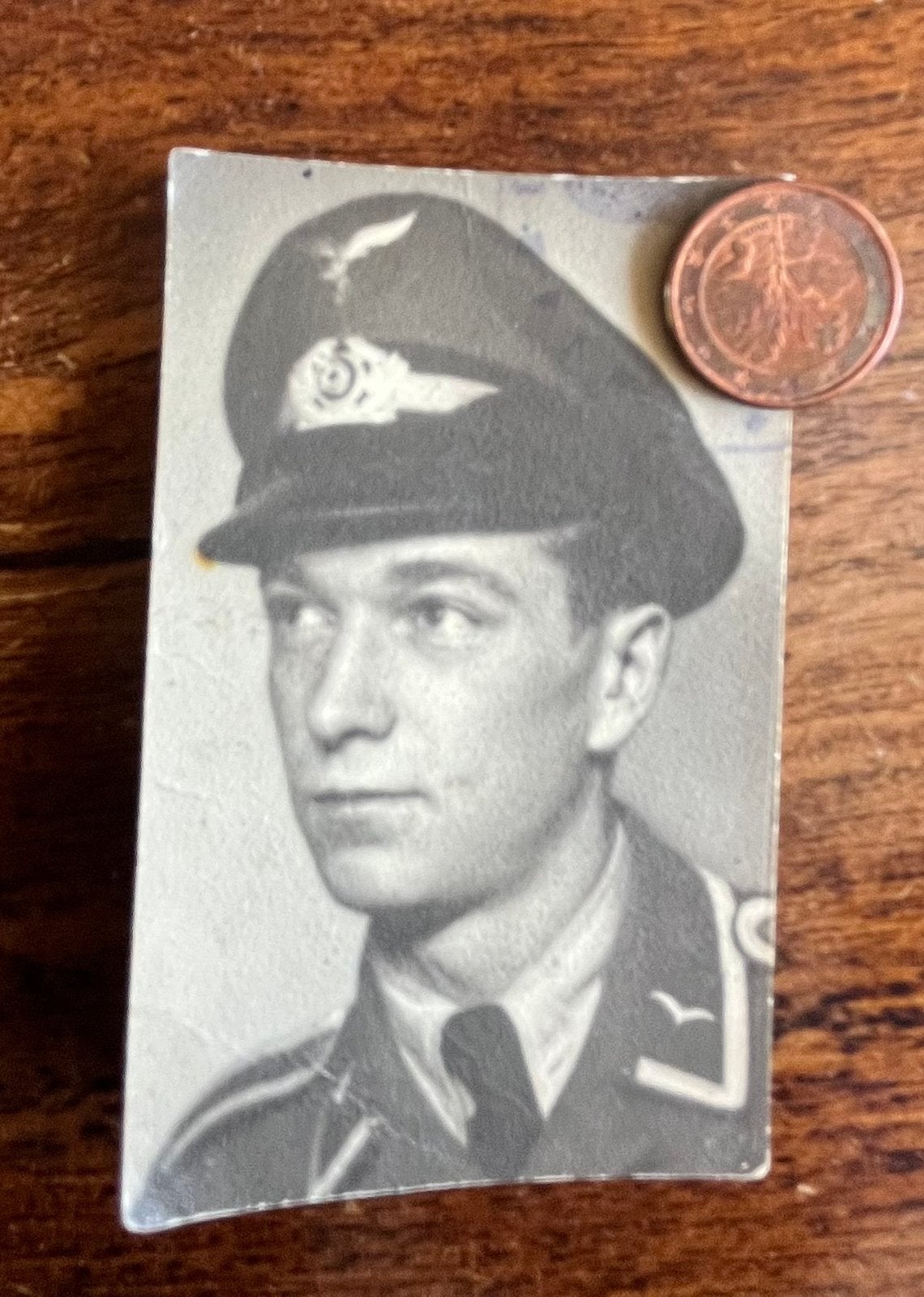 WO2 DUITS Zw/w pasfoto Unteroffizier Luftwaffe, Verzenden, Luchtmacht, Duitsland, Foto of Poster