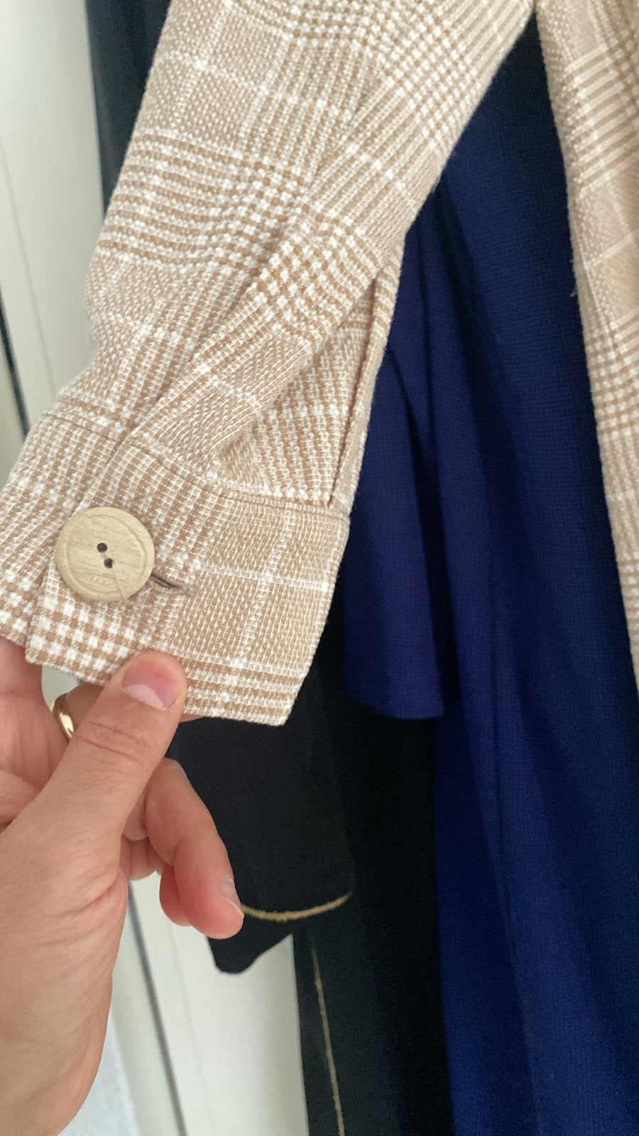 AKAR Geruite Oversized Blouse/Jurk - Zo goed als nieuw, Maat 38/40 (M), Beige, Ophalen of Verzenden, Zo goed als nieuw
