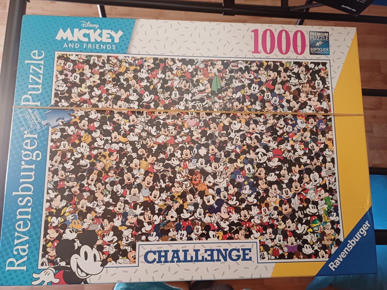 Disney Mickey & Friends Challenge Puzzel 1000 st, Ophalen of Verzenden, 500 t/m 1500 stukjes, Zo goed als nieuw, Legpuzzel