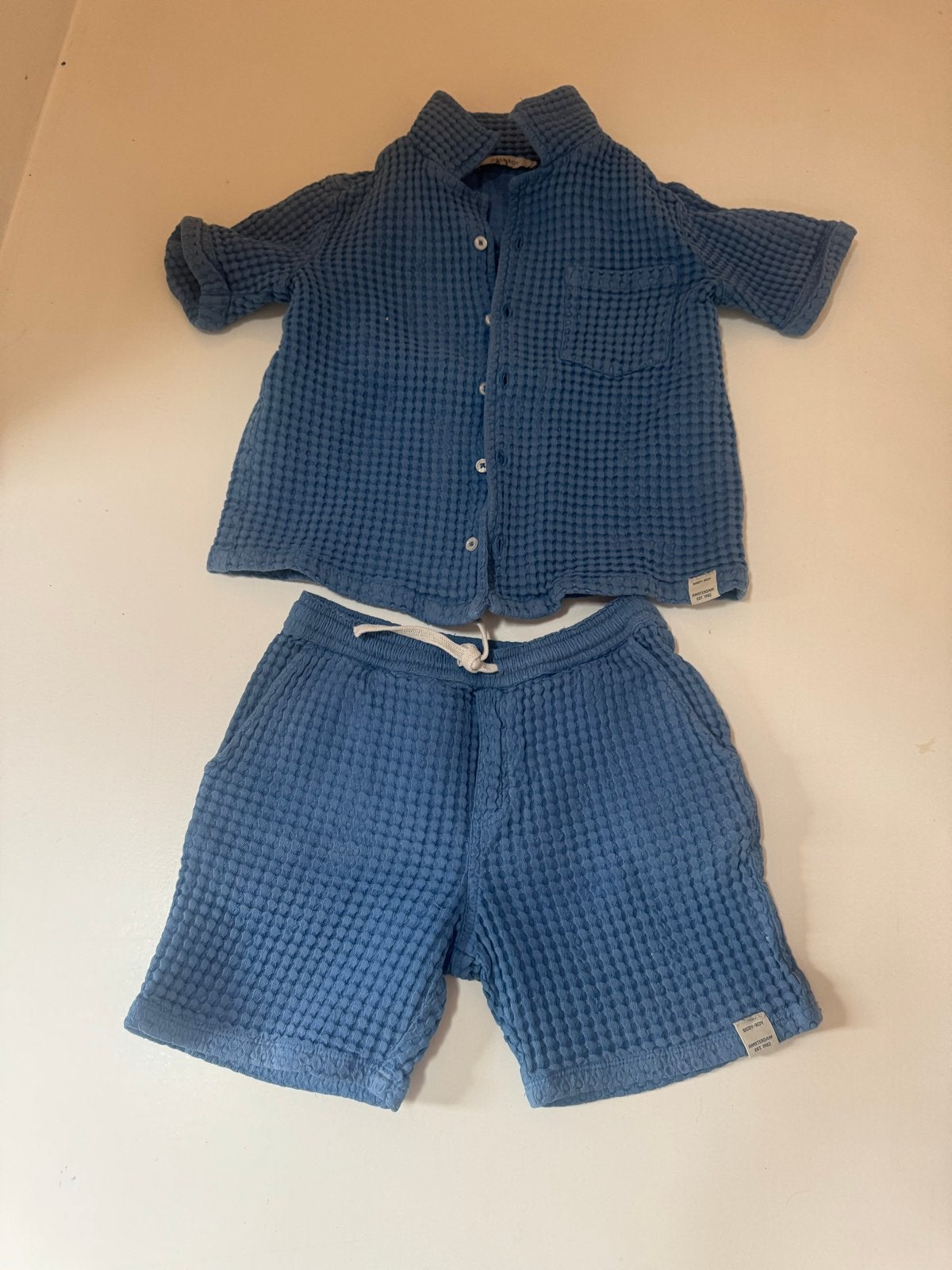 Sissy Boy Wafel Set Jongens - Blauw (Maat 110-116), Ophalen of Verzenden, Gebruikt, Jongen