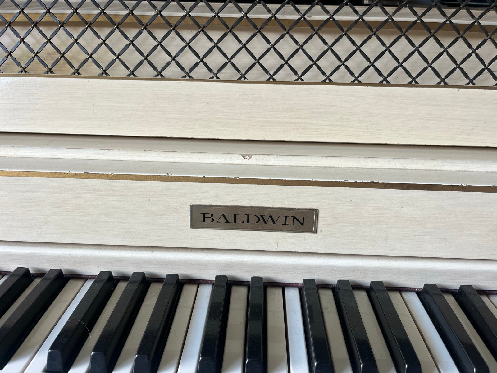 Baldwin Piano - Crème/Wit - Gebruikt, Ophalen, Gebruikt, Wit, Piano
