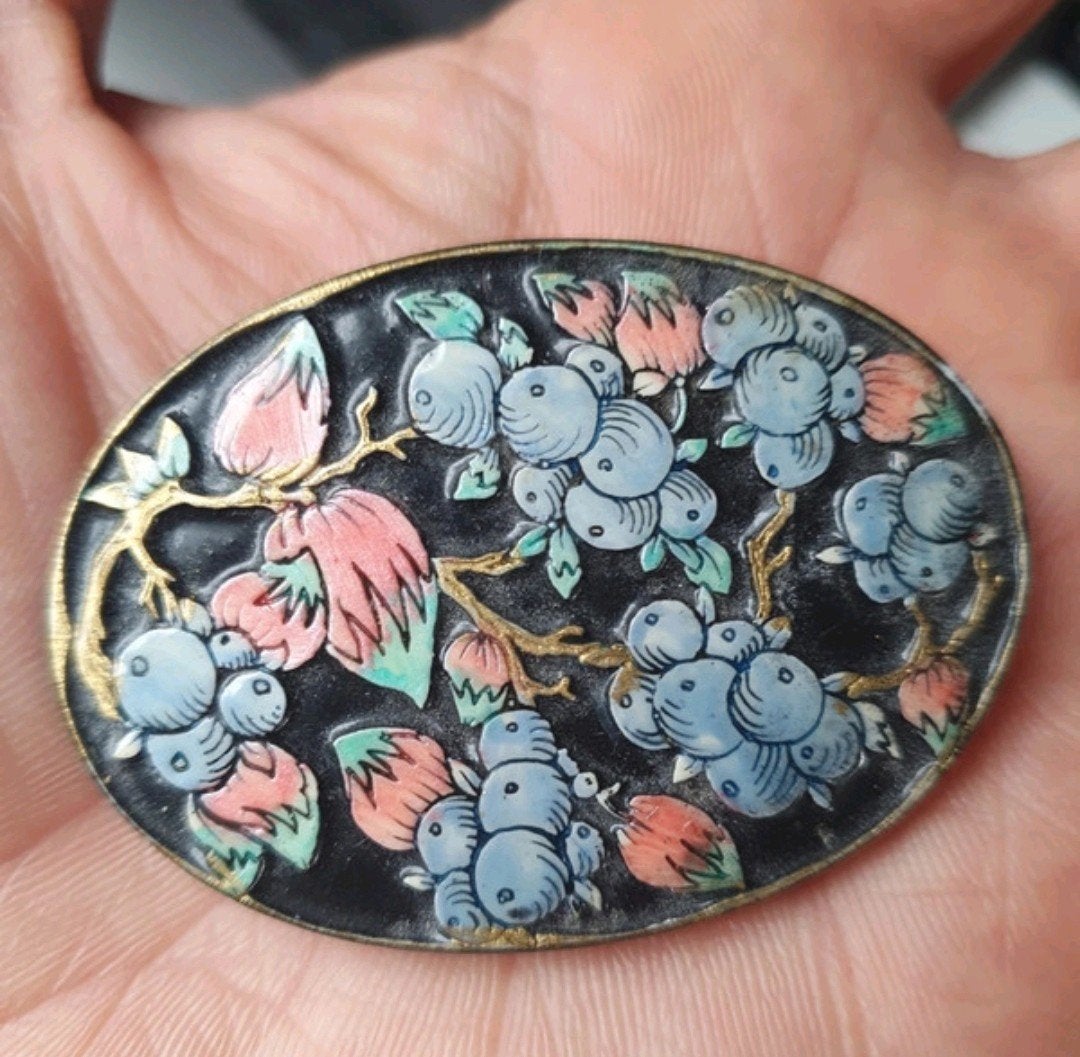 Vintage broche, Ophalen of Verzenden, Zo goed als nieuw, Overige materialen