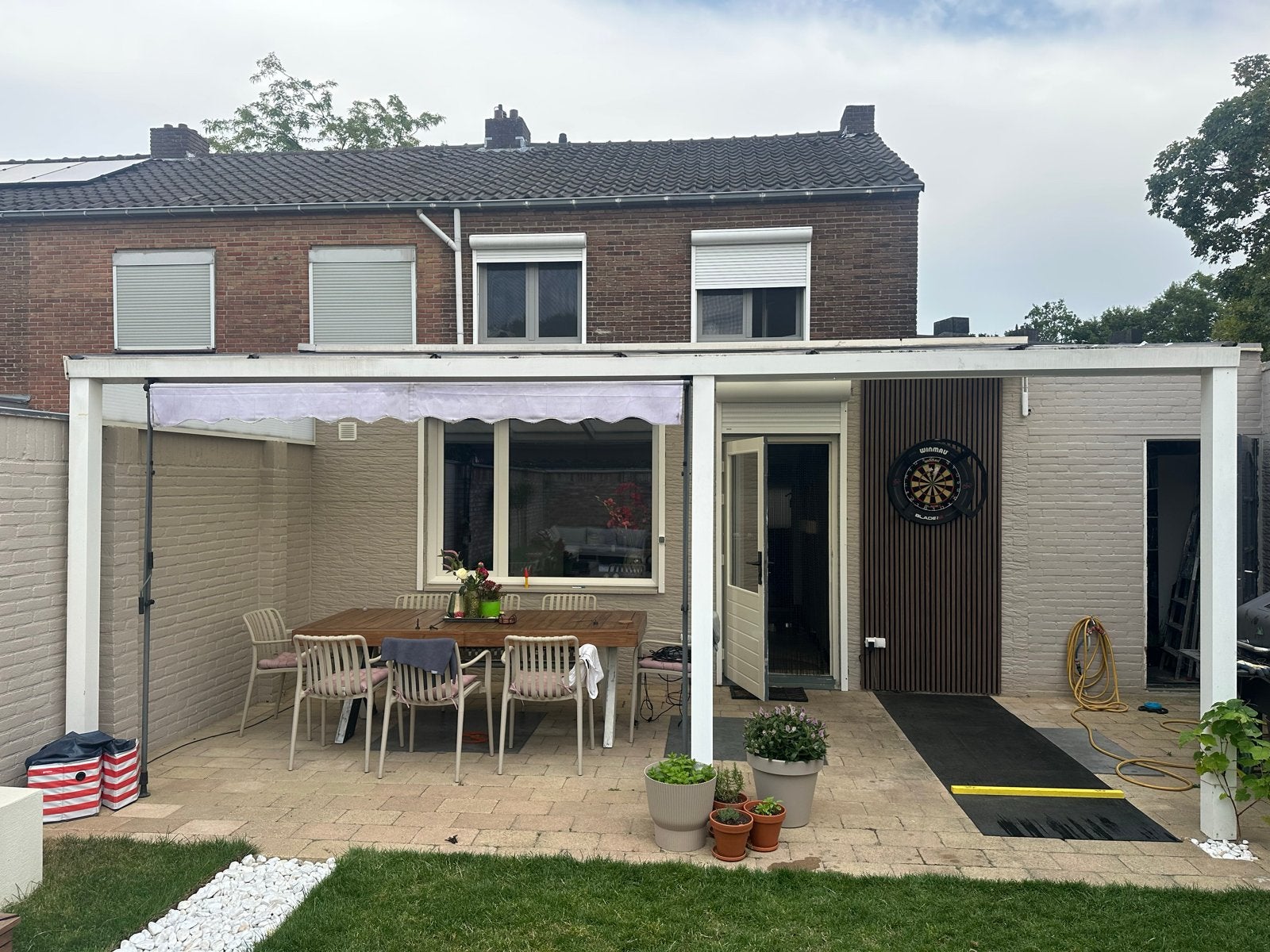 Overkapping polycarbonaat met verlichting, Tuin en Terras, Ophalen, Gebruikt, Veranda