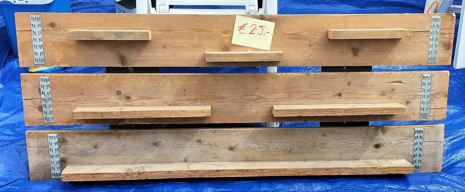 Steigerhout wandbord, Ophalen