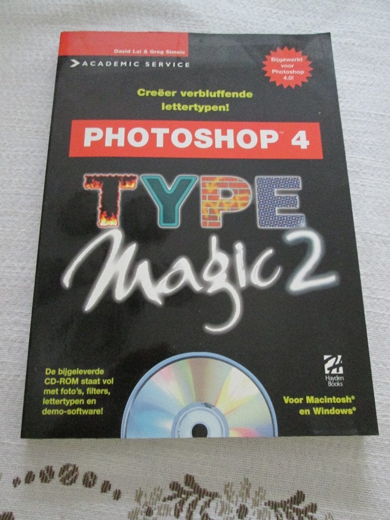 Photoshop 4 Type Magic 2 voor Mac en PC Nieuw met Cd-rom, Ophalen, Nieuw