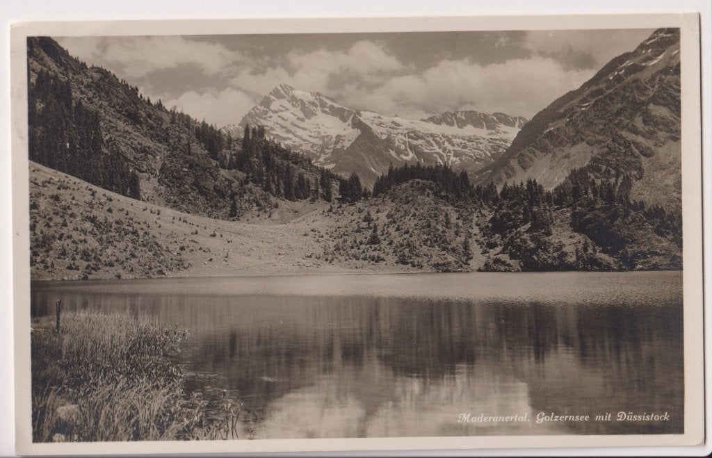 1850 Maderanertal 1932, Golzernsee met Düssistock B30, Verzamelen, Verzenden, 1920 tot 1940, Gelopen, Overig Europa
