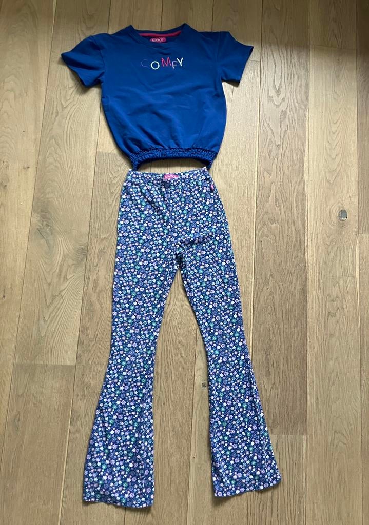 Shirt en broek Mayce Girlslabel maat 158/164, Ophalen of Verzenden, Zo goed als nieuw, Meisje, Broek