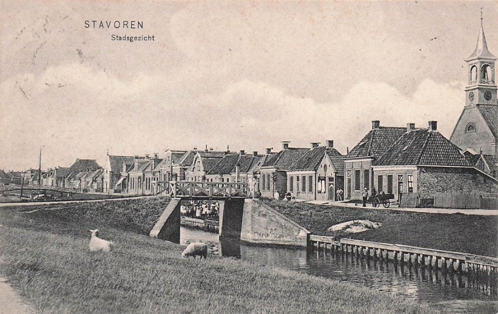 703-122-009 Stavoren Stadsgezicht, Verzamelen, Ansichtkaarten | Nederland, Friesland, Voor 1920, Verzenden