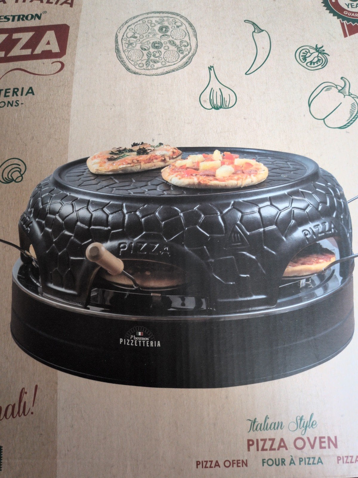 Pizzarette Pizza Pizzaretta Bestron 4 pers nieuw kerst, Ophalen of Verzenden, Nieuw