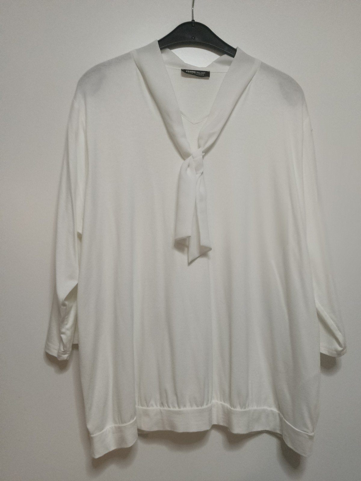 Witte top blouse Frank Walder maat 50, Wit, Maat 46/48 (XL) of groter, Ophalen of Verzenden, Gedragen