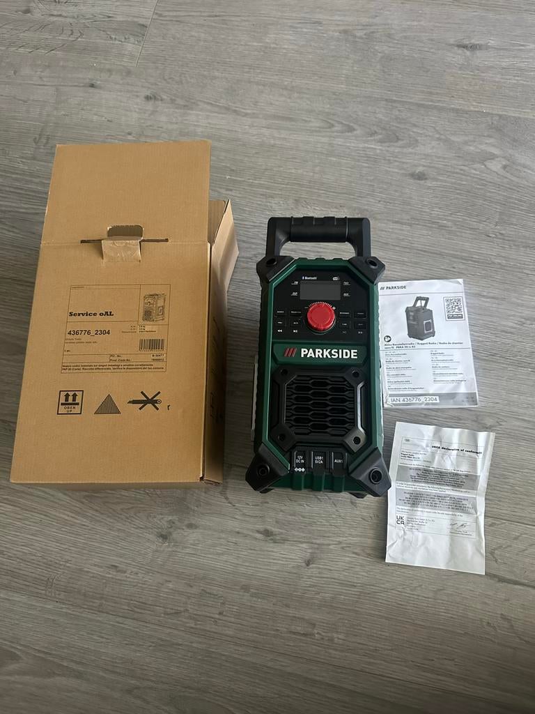 Parkside PBRA 20-Li B2 nieuw Bouwradio met Bluetooth, Ophalen of Verzenden, Zo goed als nieuw, Bouwradio
