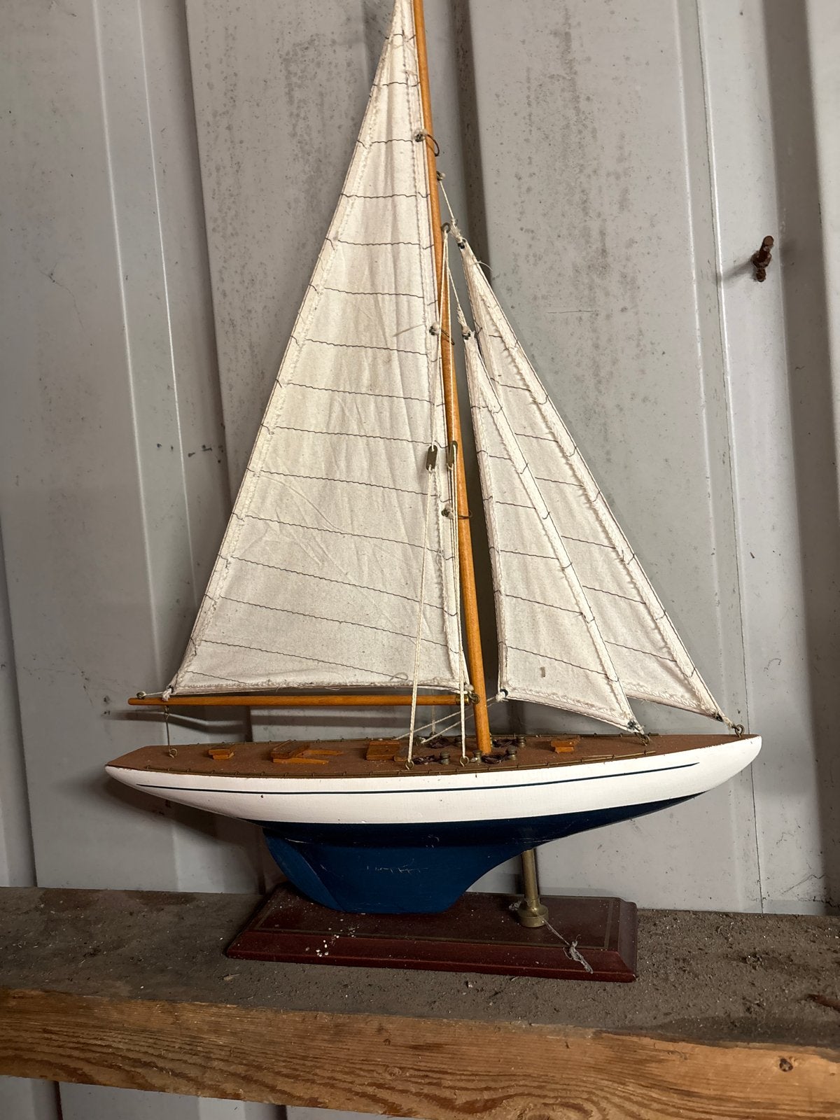 Prachtig houten zeilboot model - Decoratief, Hobby en Vrije tijd, Ophalen of Verzenden, Gebruikt, 1:50 tot 1:200, Overige merken