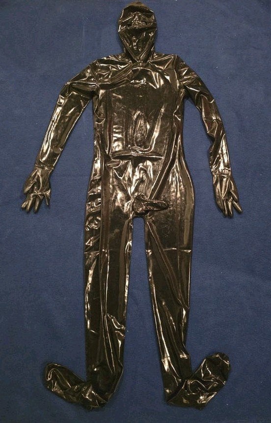 Zwart latex catsuit xl, Verzenden, Nieuw