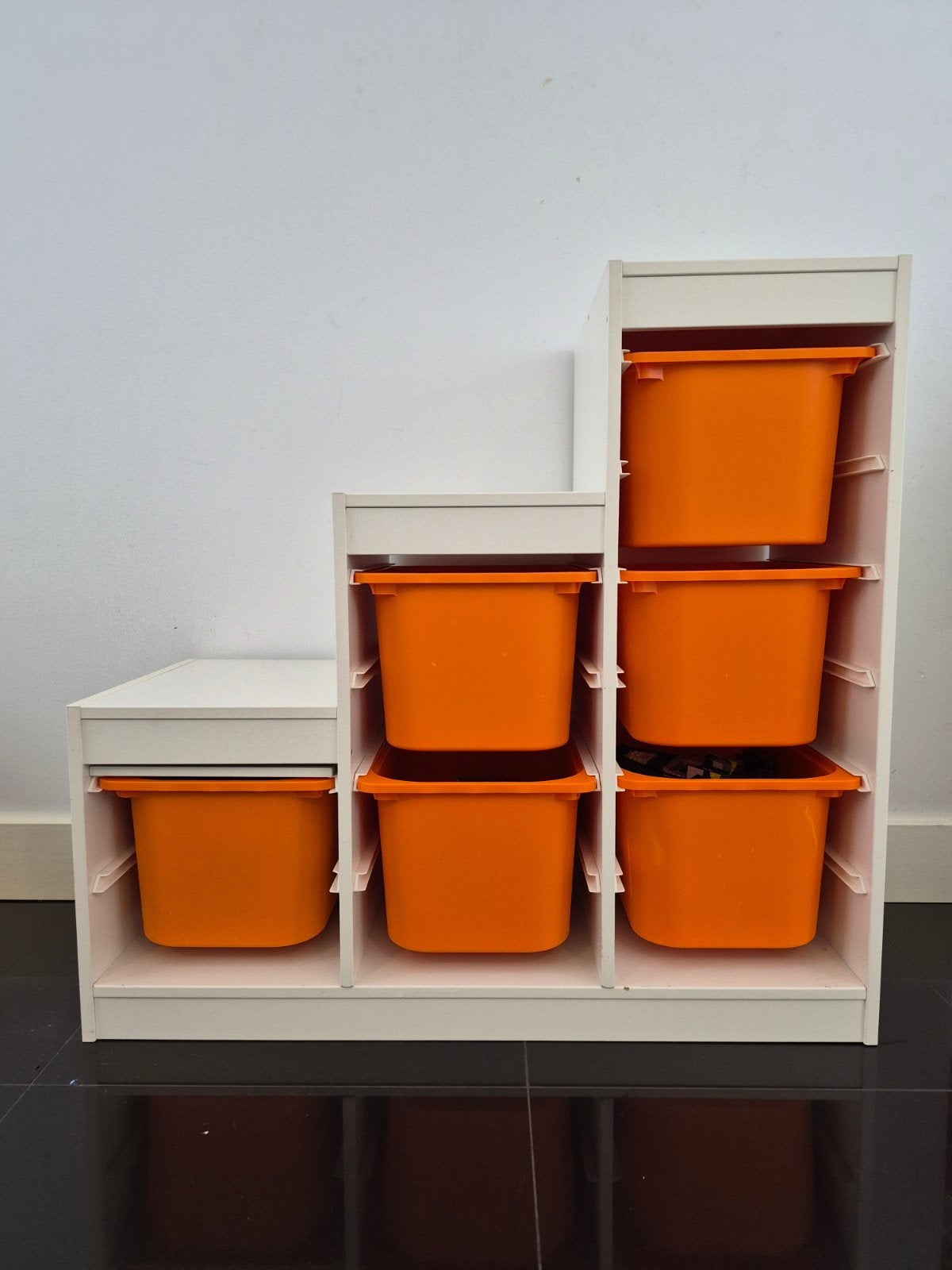IKEA Trofast met 6 oranje bakken, Ophalen, Gebruikt, Kast