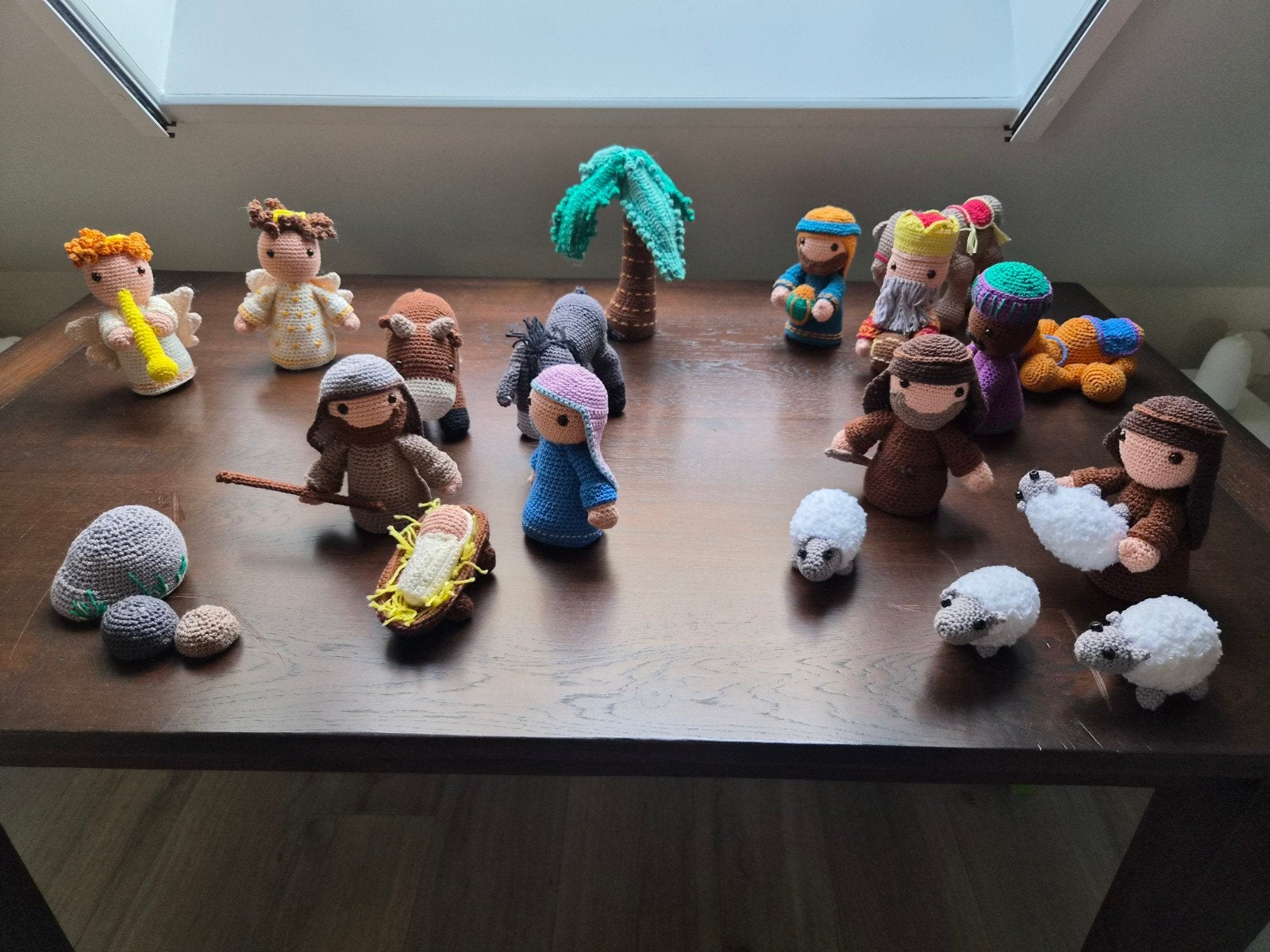 complete gehaakte kerstgroep, Diversen, Ophalen of Verzenden, Zo goed als nieuw