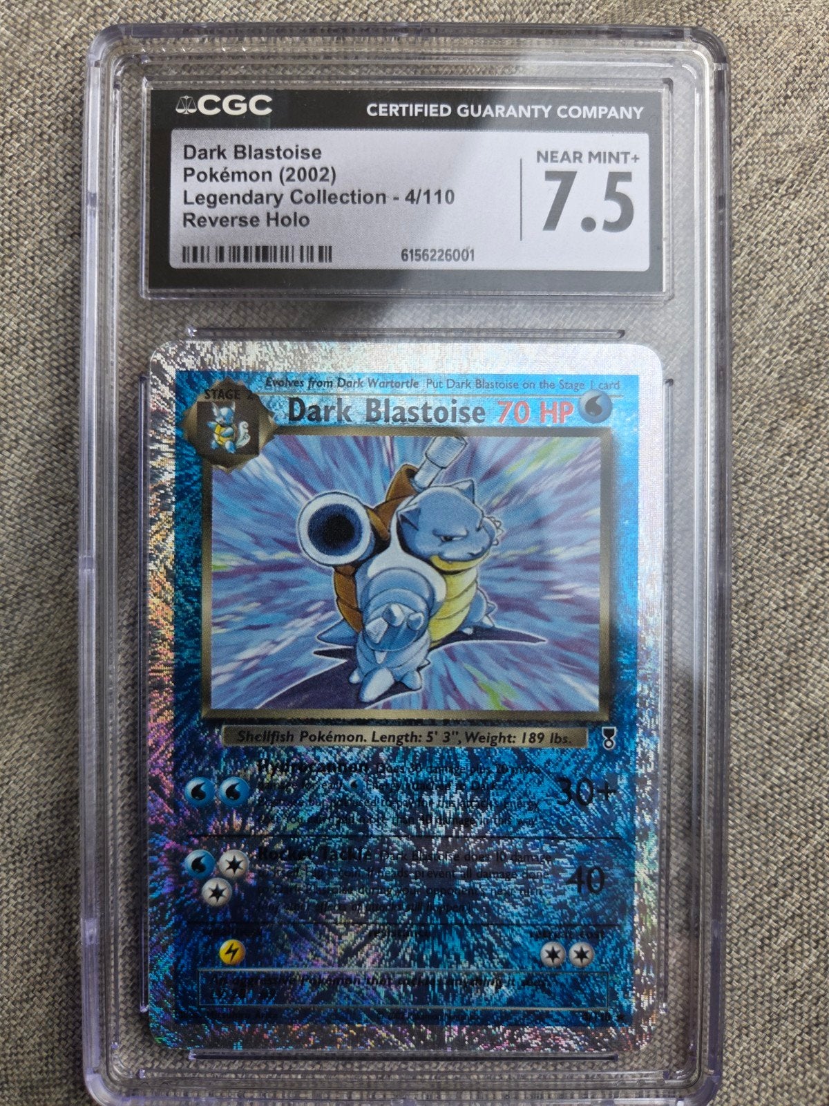 🔥🔥🔥dark blastoise 4/110 CGC 7.5 near mint +, Ophalen of Verzenden, Zo goed als nieuw