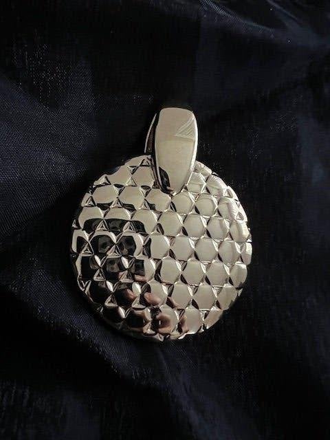 Dyrberg/Kern Hadar hanger goudkleurig met rondjes, Verzenden, Gebruikt, Goud, Overige materialen