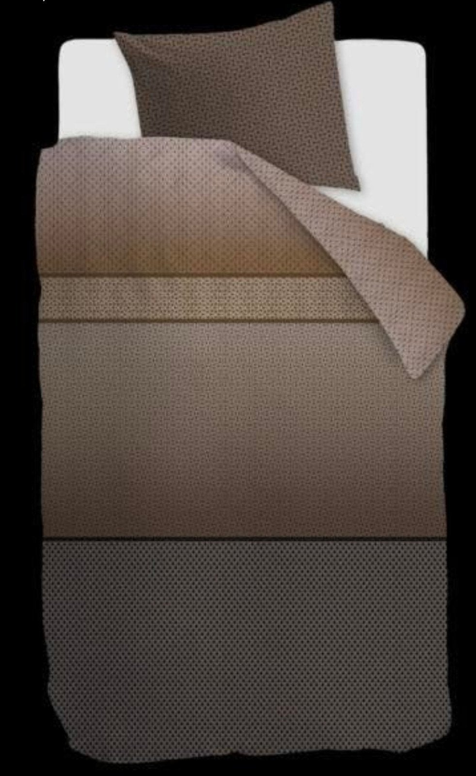 2x Tencel Dekbedovertrek - 120x200/220 - Bruin - Lyocell, Ophalen of Verzenden, Zo goed als nieuw, Eenpersoons, Dekbedovertrek