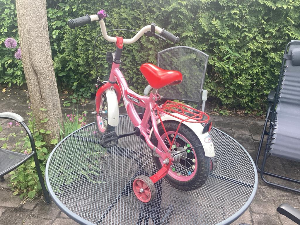 Roze kinderfiets met zijwieltjes - Next Generation Starry, Fietsen en Brommers, Fietsen | Kinderfietsjes, Gebruikt, Minder dan 16 inch
