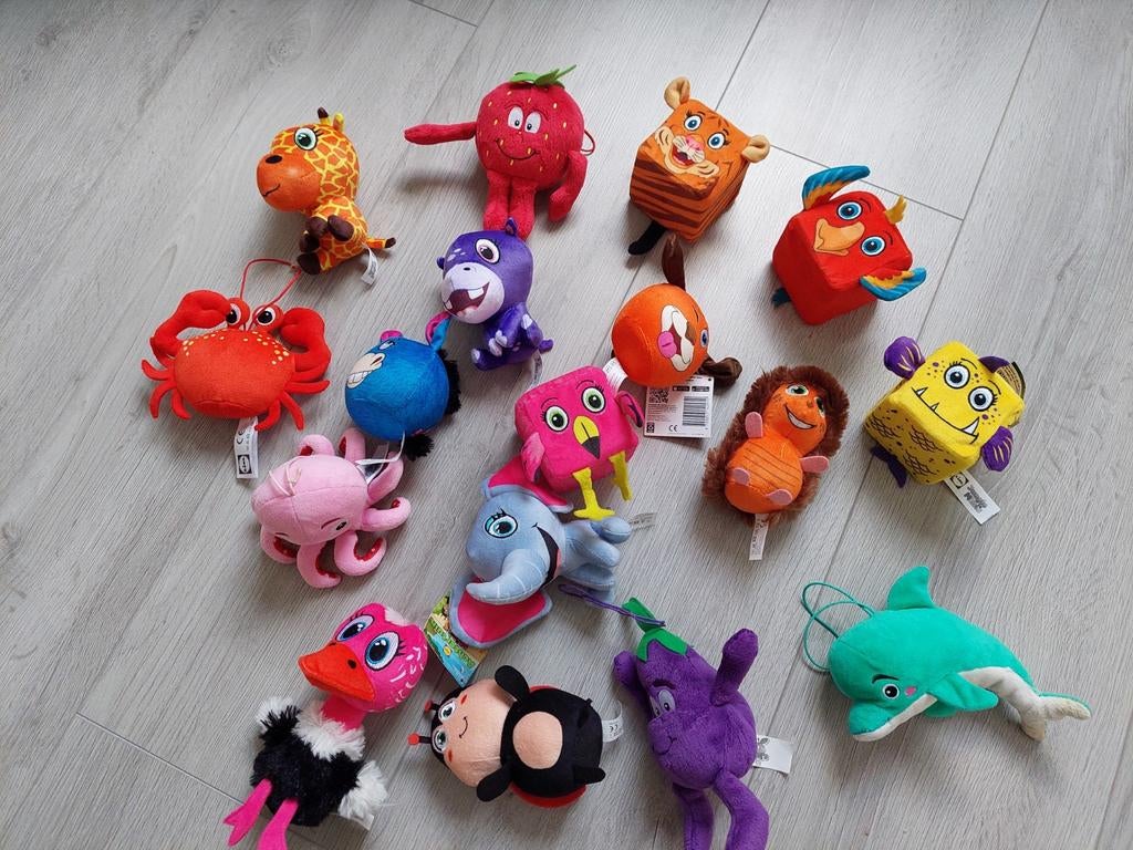 Lidl knuffels aquamini's vitamini's safari mini's bosmini's, Lidl, Ophalen of Verzenden