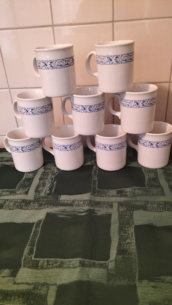 9 Mokken met Boerderij Dieren CHV, Nieuw, Ophalen of Verzenden, Overige stijlen, Kop(pen) en/of Schotel(s)