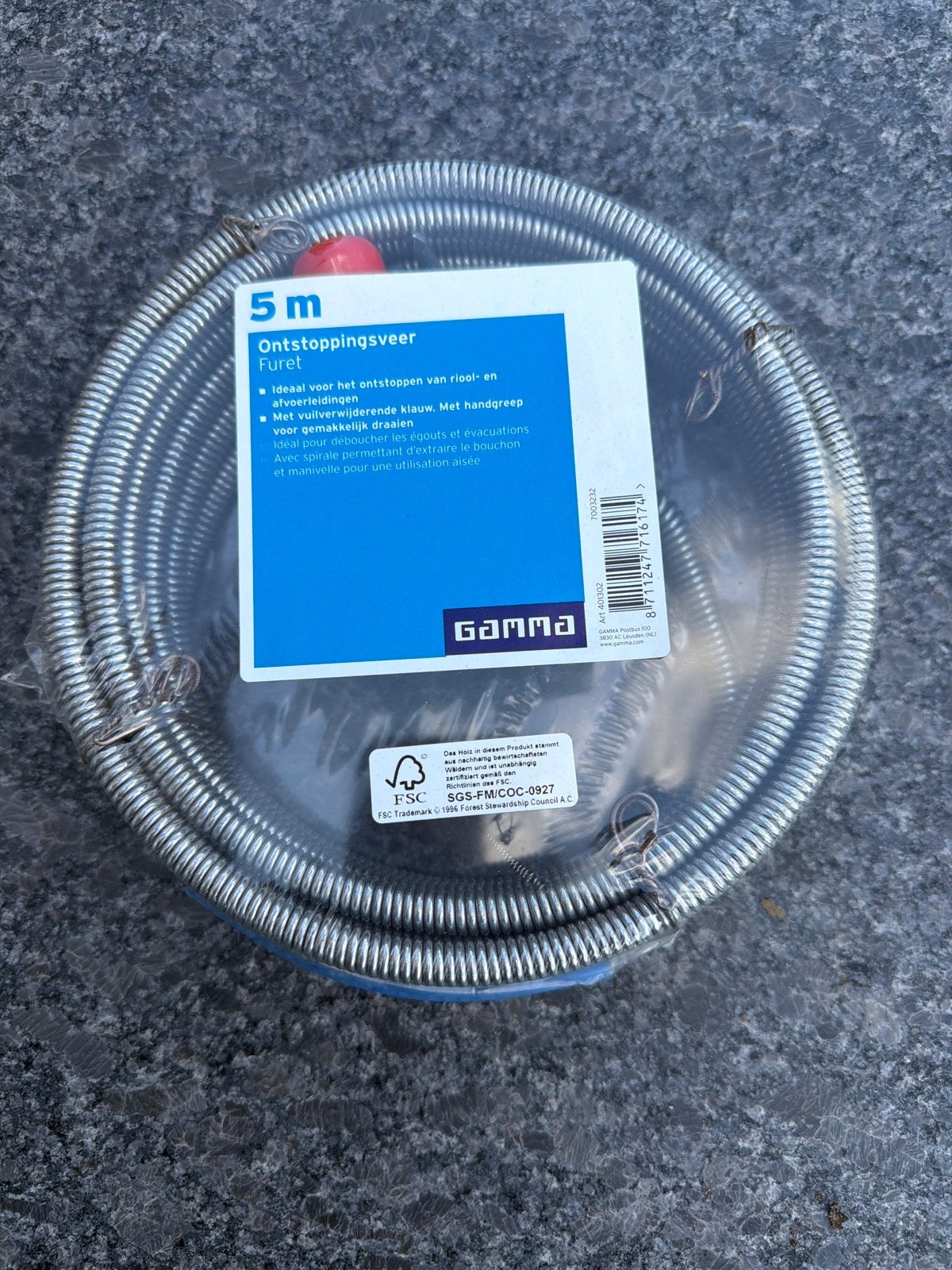 Nieuwe Ontstoppingsveer Furet 5 meter, Ophalen of Verzenden, Nieuw, Overige typen, Overige merken