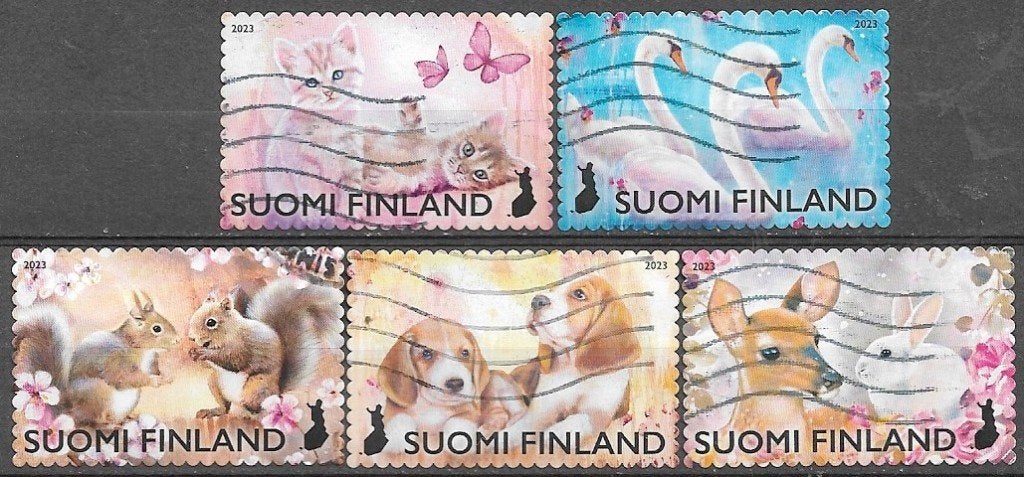 FINLAND serie Belangrijke vrienden - Dieren - 2023, Verzenden, Finland, Gestempeld
