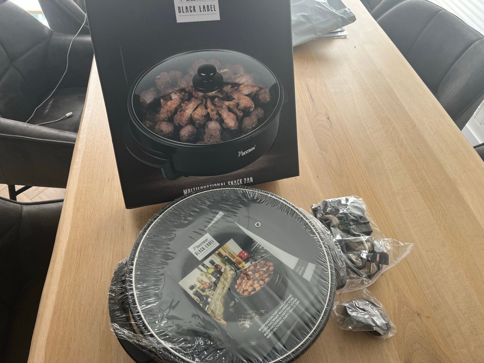Bestron Black Label Multifunctionele Snackpan, Ophalen of Verzenden, Nieuw, Overige materialen, Overige typen