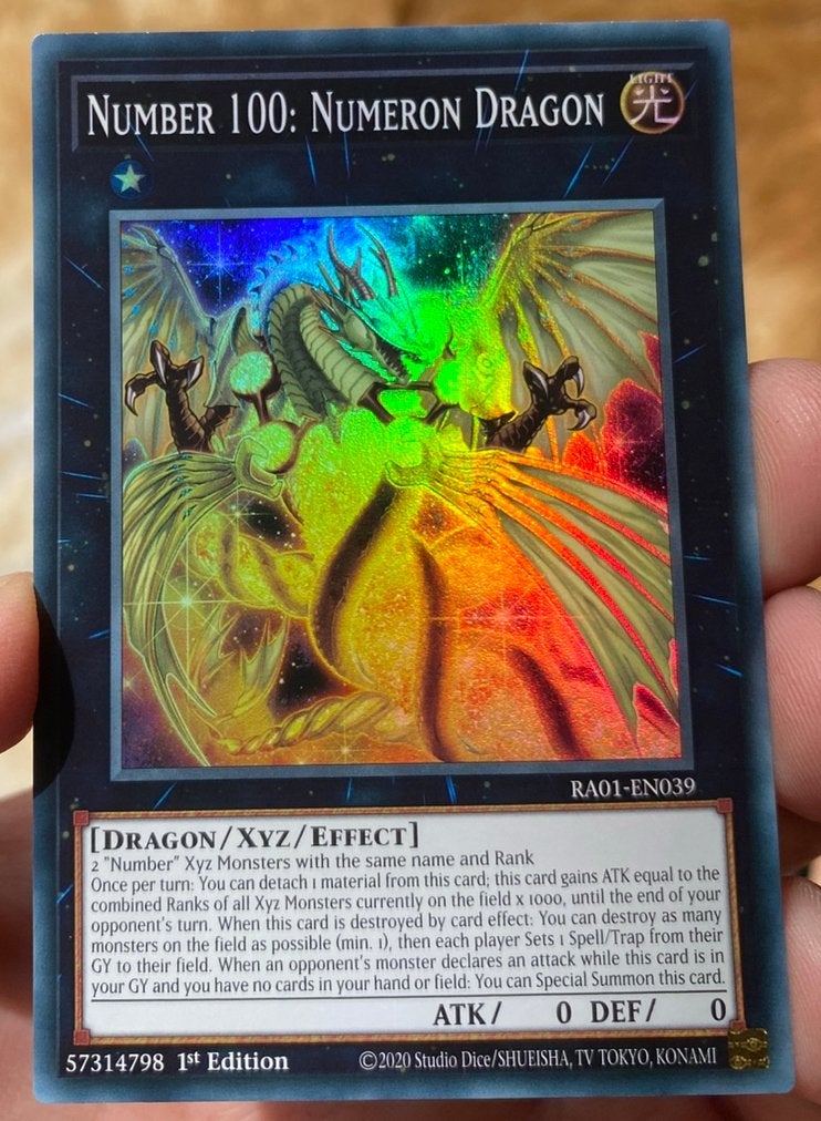 Yu-Gi-Oh! Number 100: Numeron Dragon RA01 1st Edition !, Hobby en Vrije tijd, Verzamelkaartspellen | Magic the Gathering, Ophalen of Verzenden