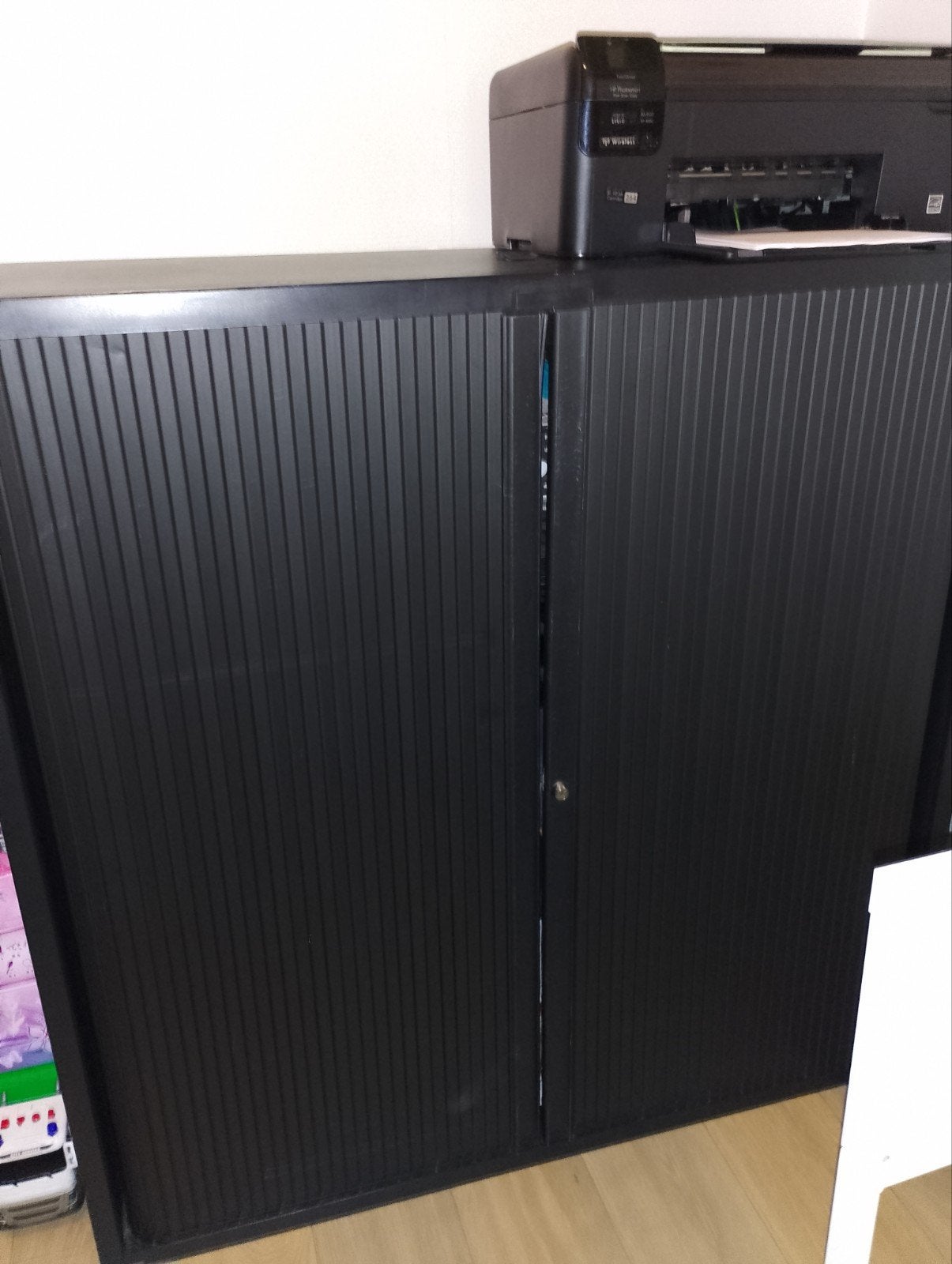 zwarte archiefkast, Huis en Inrichting, Ophalen, Gebruikt, 100 tot 150 cm, 100 tot 150 cm