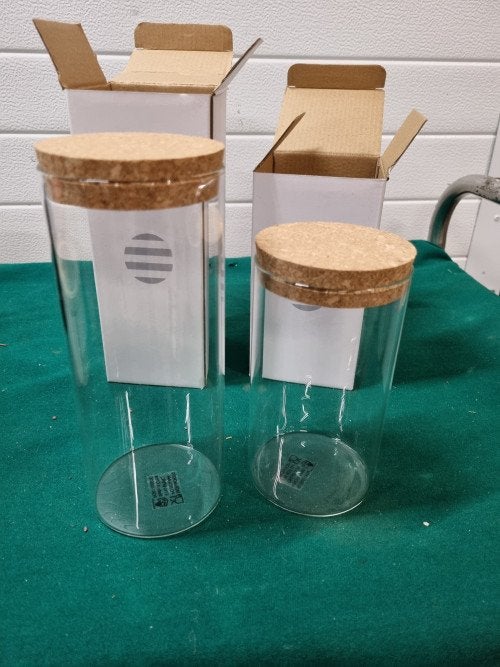 Voorraad potten van glas met kurk dop, Huis en Inrichting, Ophalen of Verzenden, 'T Olde Gre-j, Info@toldegrej.nl, Endepoelstraat 20f Didam