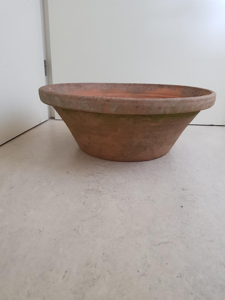 Grote terra plantenpot uit Italië, Tuin en Terras, Bloempotten, Ophalen, Rond, Terracotta, Minder dan 40 cm