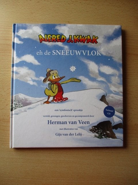 Alfred J. Kwak boek met cd  en de sneeuwvlok, Boeken, Kinderboeken | Jeugd | onder 10 jaar, Ophalen of Verzenden, Zo goed als nieuw