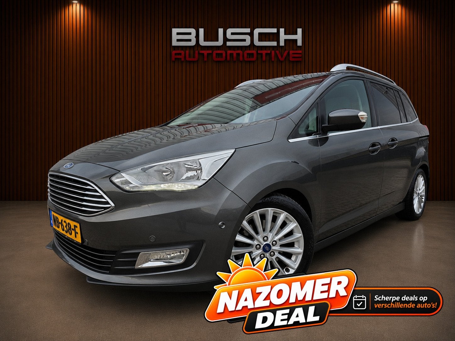 Ford Grand C-Max 1.5 Titanium | AUTOMAAT | PANO | TREKHAAK |, Auto's, Euro 6, 150 pk, Origineel Nederlands, Bedrijf
