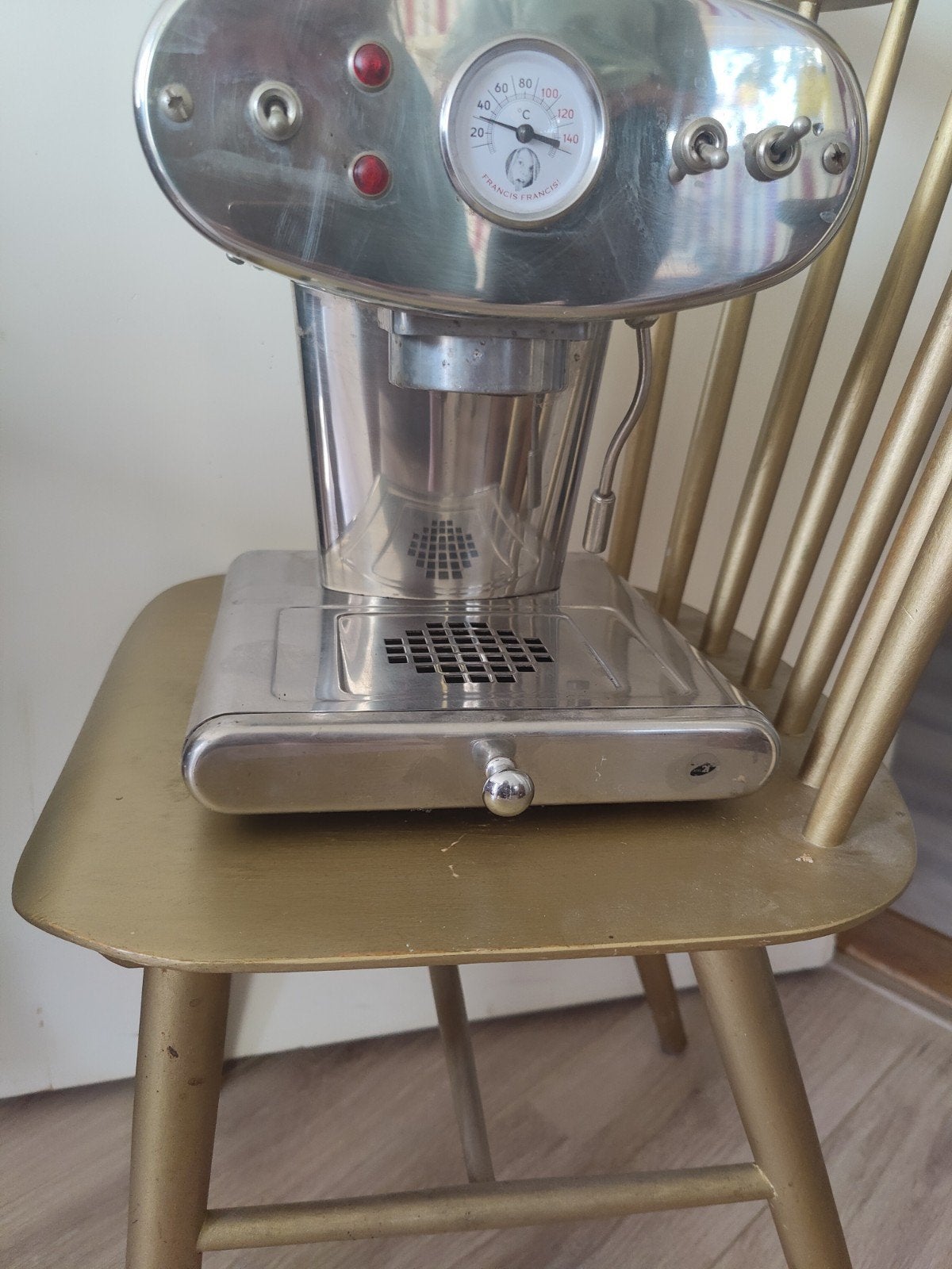 Francis Francis X1 Espresso Machine - Vintage Design, Gebruikt, Espresso apparaat, Gemalen koffie, 1 kopje