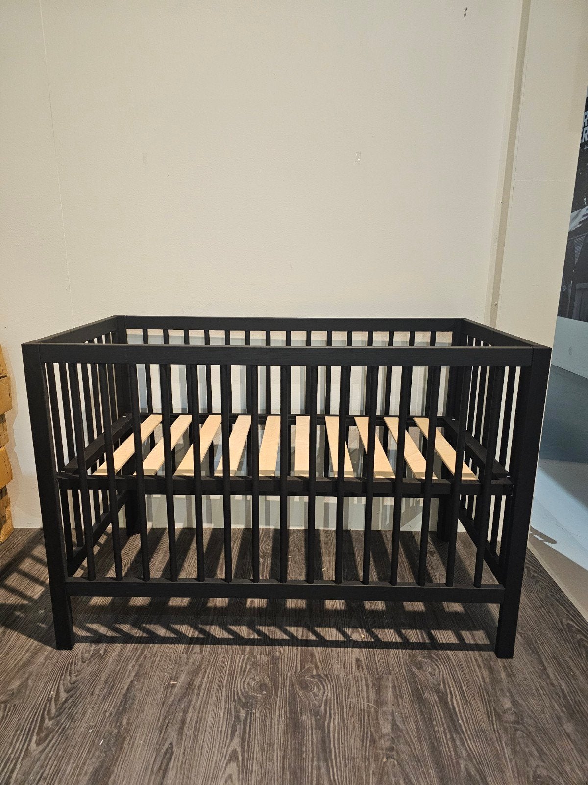 Kidsmill Pure Wood geborsteld, 60x120, zwart. Nieuw in doos, Ophalen, Nieuw, Ledikant