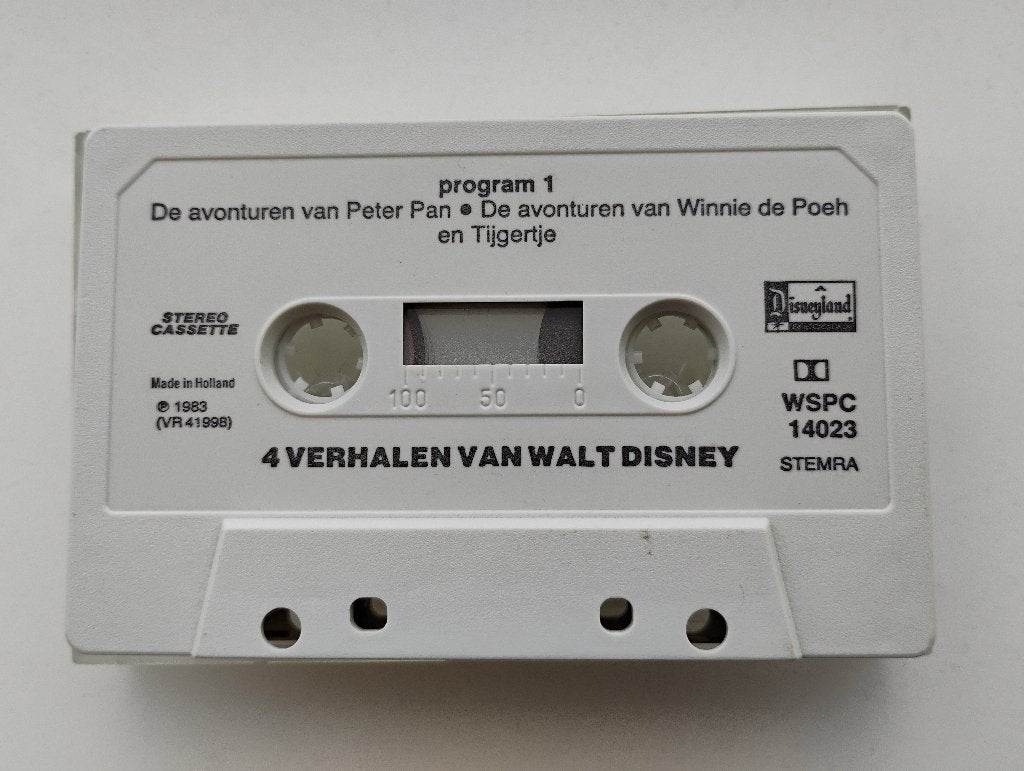 cassetteband Disney Peter Pan Winnie de Poeh lelijke eendje, Verzamelen, Ophalen of Verzenden, Winnie de Poeh of vrienden, Gebruikt