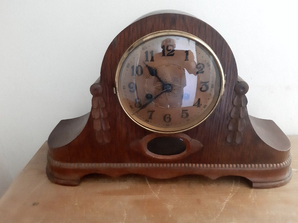 jaren 50 pendule,model Napoleon., Antiek en Kunst, Antiek | Klokken, Ophalen of Verzenden