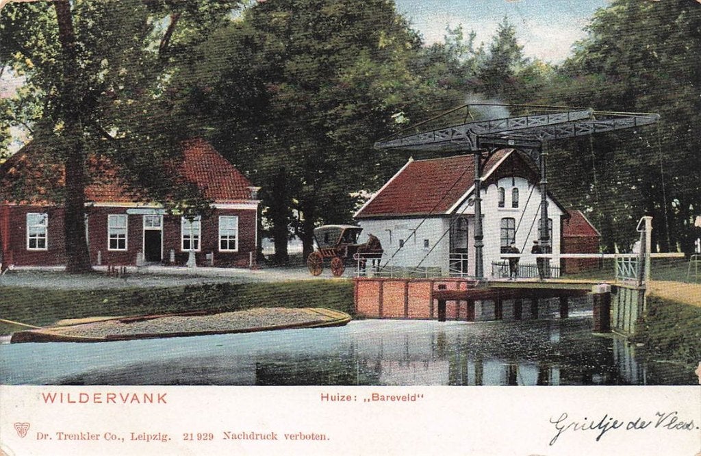 702-428-021 Wildervank Huize Bareveld, Verzamelen, Ophalen of Verzenden, Voor 1920, Groningen