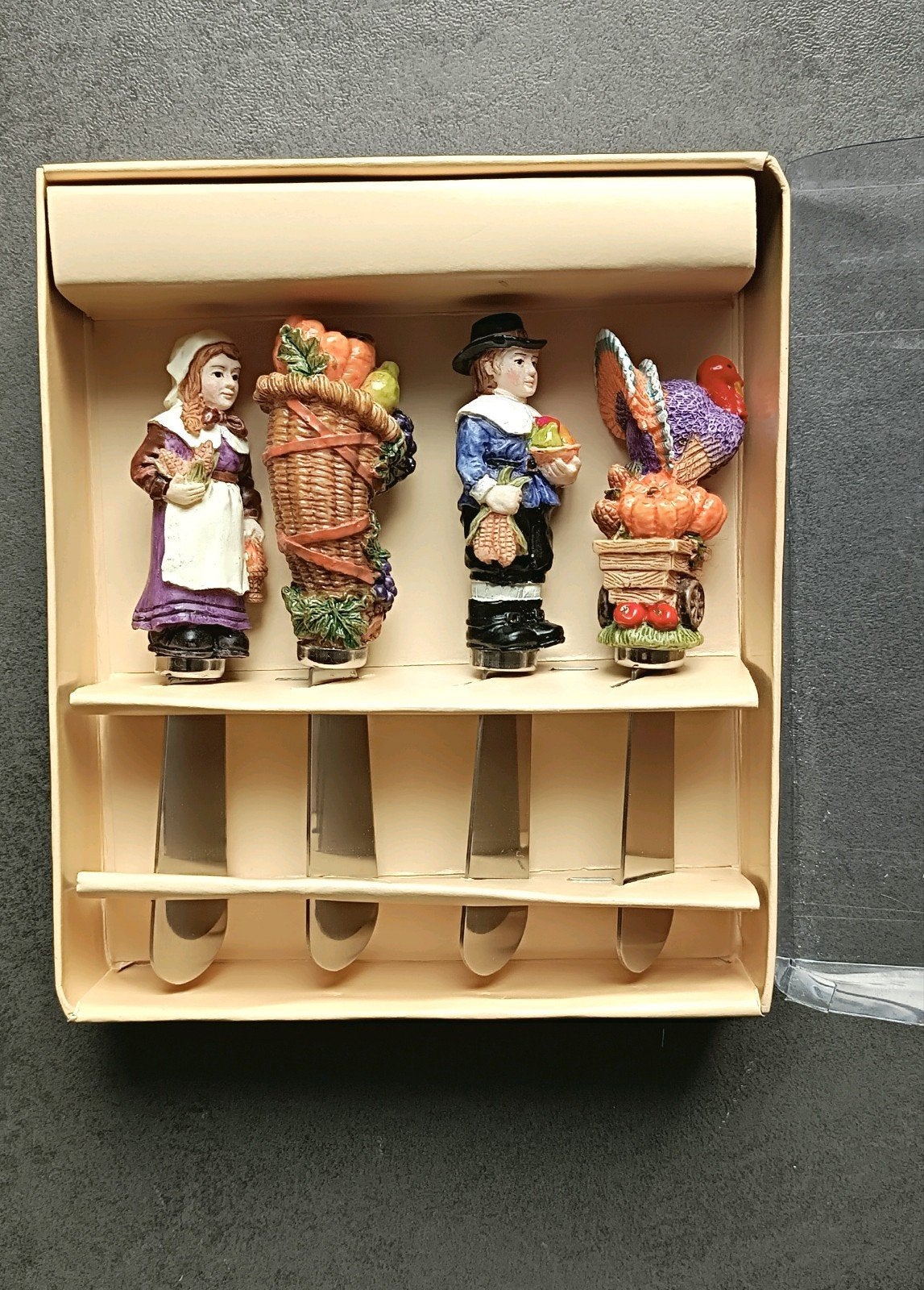 Vintage Smeermessen Set (4 stuks) -uniek-, Antiek en Kunst, Antiek | Bestek, Ophalen of Verzenden