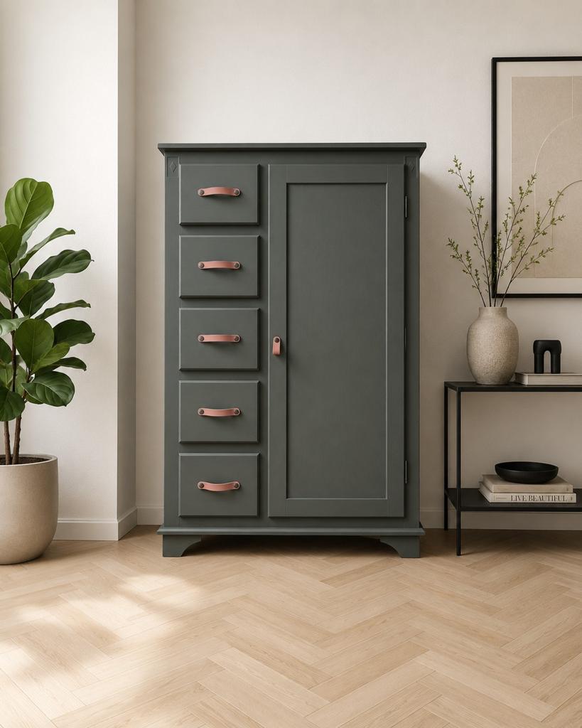 Stoere strakke groene kast NIEUW, Muppetsmeubels@gmail.com, Middenhof 41 Rilland, Nieuw, Ophalen