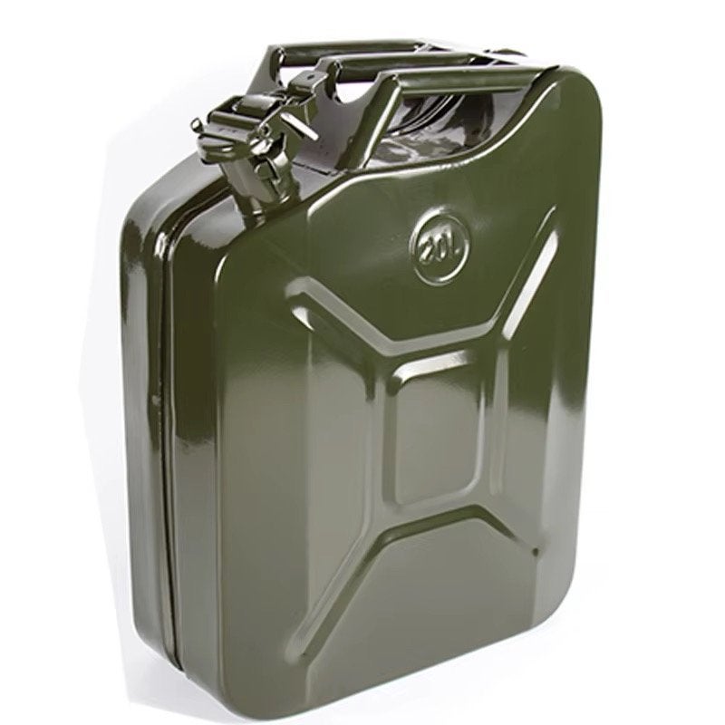 20L Metalen Jerrycan - Olijfgroen Brandstofkan, Ophalen of Verzenden