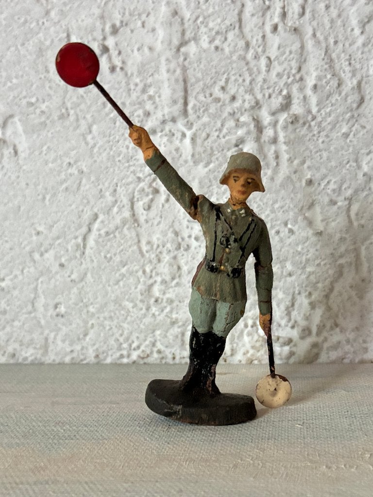 Vintage antiek Elastolin soldaat signaalgever seiner, Ophalen of Verzenden