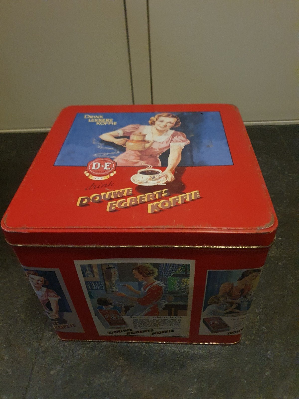 oud blik Douwe Egberts koffie, Verzamelen, Ophalen of Verzenden, Gebruikt, Koffie, Douwe Egberts